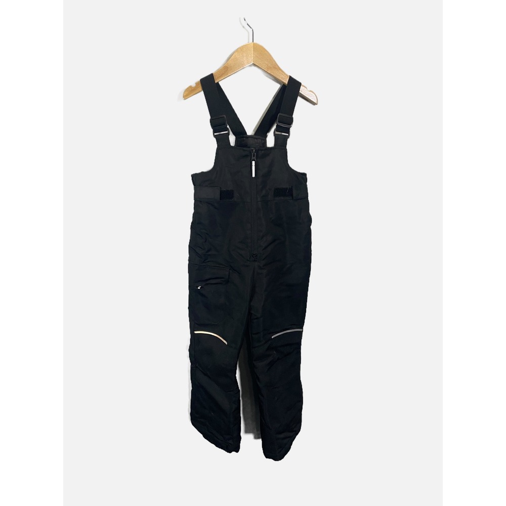 Swiss Tech Snow Bibs Kids XS 4-5 Black Insulated Winter Overalls Ski Sledding